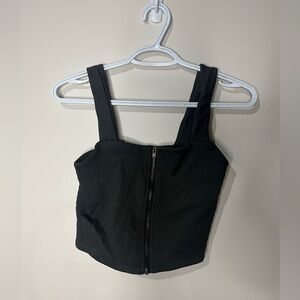 Aerie zip up crop top